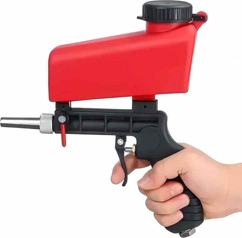 ZVD Sandstrahlpistole, Tragbarer Sandstrahler Pneumatischer Sandstrahler, Pneumatische Sandstrahlpistole mit Trichter zu...