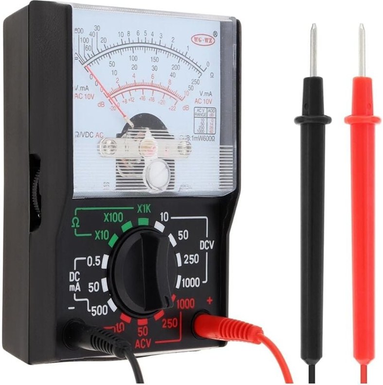 Multimeter, Volt 1000 V Voltmeter Ampere Volt Ohm Spannungstester Messgerät mit Messleitungen und Batterie im Lieferumfa...