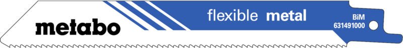 25 Säbelsägeblätter flexible metal 150 x 0,9 mm, BiM, 1,8 mm/ 14 tpi (628253000) - Metabo