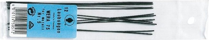 Schiessel Laubsägeblatt Wera für Metall, Größe 3, 12 Stück Laubsägeblätter