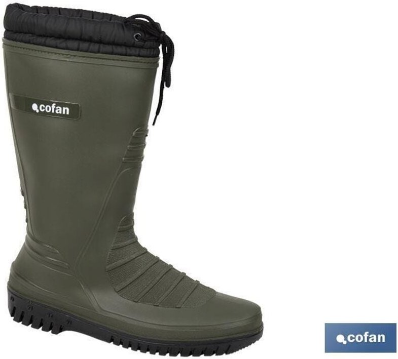 Gummistiefel mit Fleecefutter Größe 39 aus grünem pvc