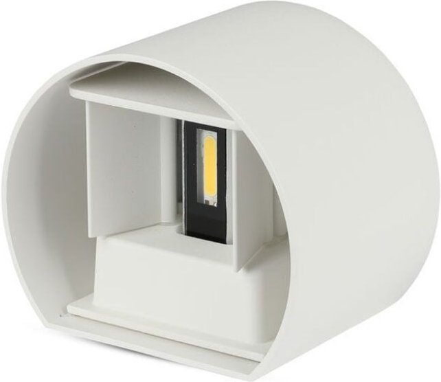 Runde LED-Wandleuchte, Doppel-COB-LED, 6 w, Satinweiß, Farbe: verstellbar, Lichtstrahl: Warmweiß - V-tac