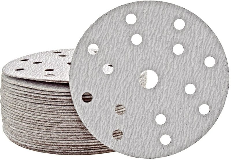 Shark Klett-Schleifscheiben, 150 mm, 15-Loch, f. Exzenterschleifer, Normalkorund (50 Stk.) K60 - Miotools