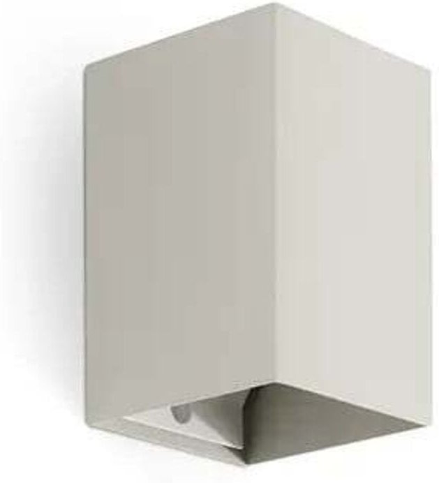 Lune quadratische glatte graue Wandleuchte mit Schalter 40532