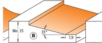 890.502.11 Horizontaler Türfräser C/cusc.hm S=12.7 D=82.5x15 (B)