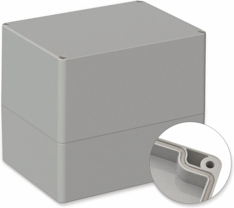 Weigel - pollin, abs Gehäuse, 160 x 120 x 140 mm, IP66, Lichtgrau