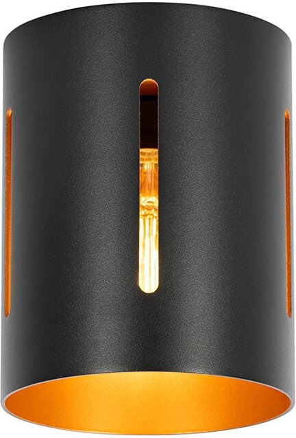 Design-Deckenlampe schwarz mit goldenem Interieur - Yana