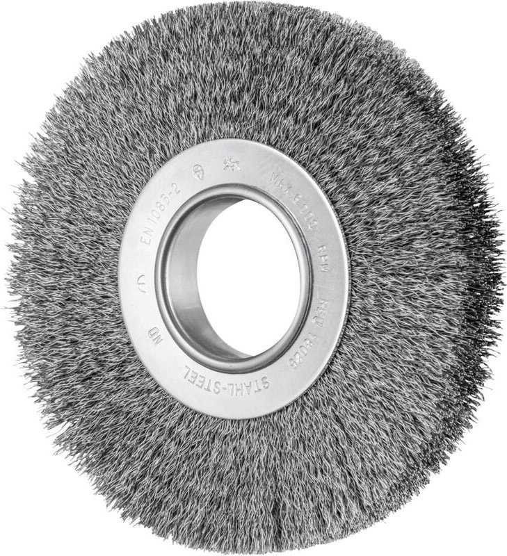 Pos Rundbürste breit ungezopft rbu ø 180 x 25 mm variable Bohrung Stahl-Draht-Ø 0,30 für Schle - Pferd
