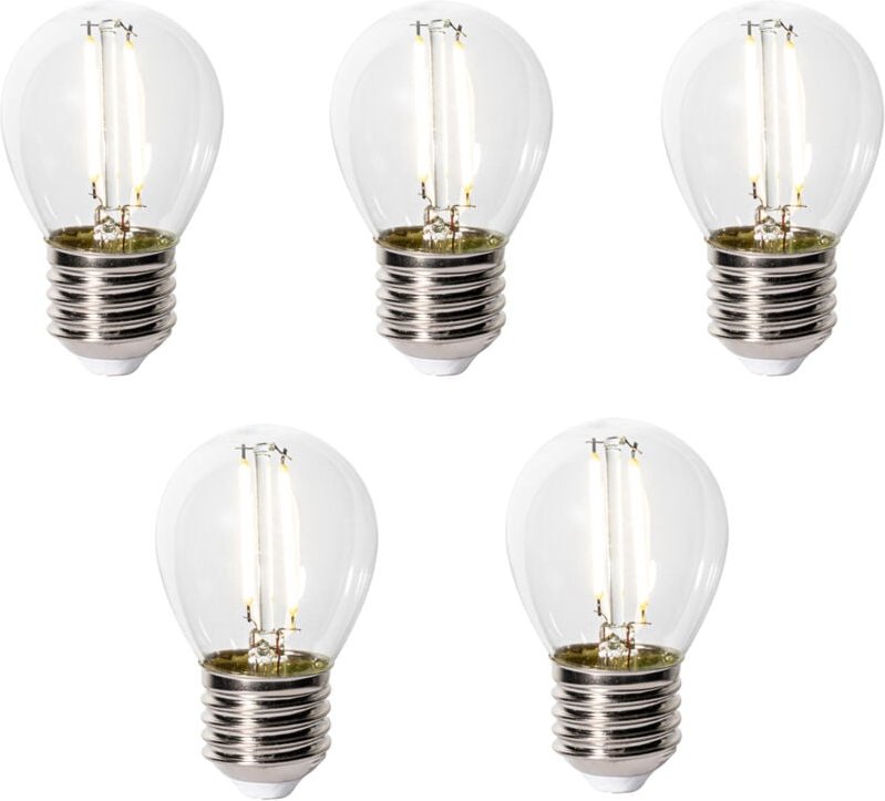 Luedd - 5er-Set E27 Dimmbare LED-Glühbirnen P45 Klarglas 3W 250 lm 3000K