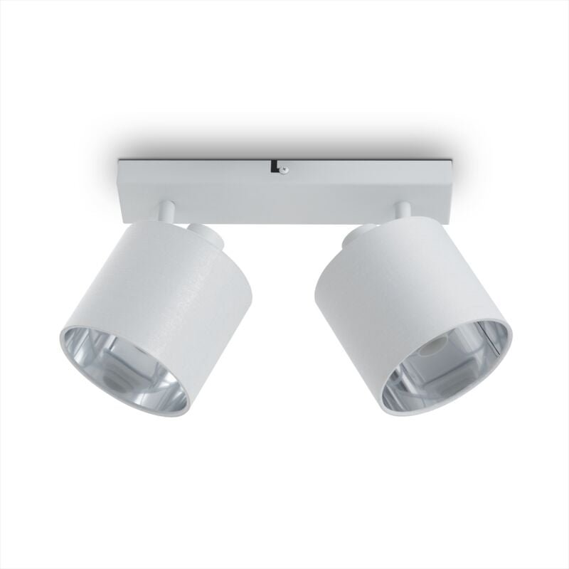 Led Pendellampe Wandlampe Deckenlampe Wohnzimmer Esszimmer Schlafzimmer Uni E14 Weiß - Silber, Wandleuchte 2xE14 - Paco ...