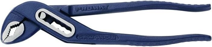 Promat - Wasserpumpenzange Länge 175 mm Spannweite 26 mm poliert blau kordiert