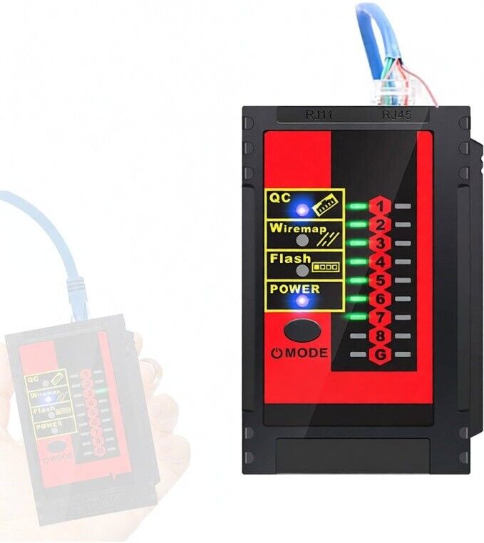 Test delle porte del cavo, verifica dell'accoppiamento, interruttore Flash, PoE, polarità, tensione di resistenza 60V, i...
