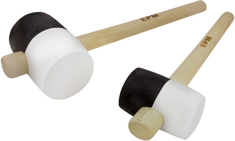 Schwarz-Weisser Gummihammer Mit Holzgriff 900g - E-420-4290
