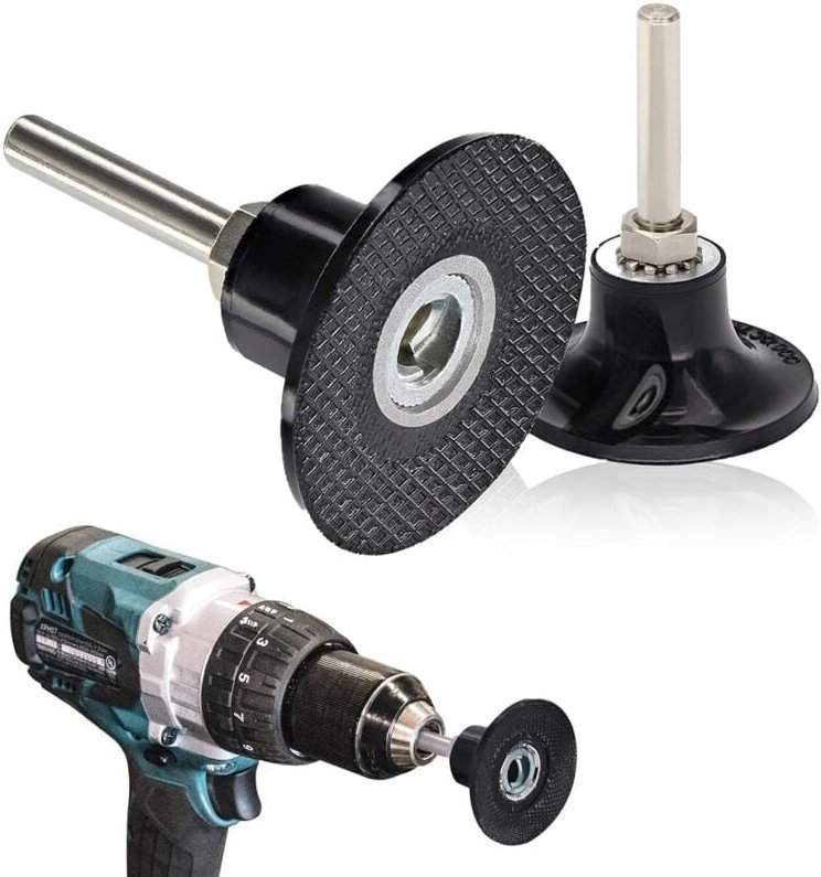 2er-Pack 2-Zoll-Schleifscheibenhalter-Stützteller mit 1/4-Zoll-Schaft für Schleifmaschinenzubehör zum Schleifen, Bohren,...