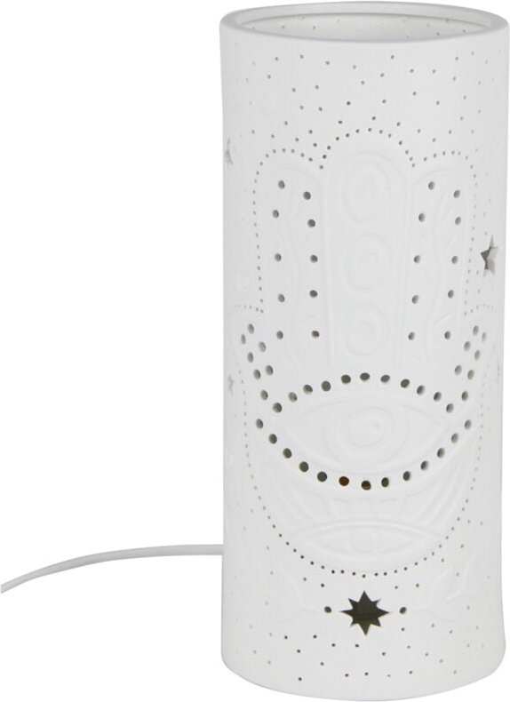 Fatima Lamps Lampas Weiße Tischlampe - 28x12x12cm - Signes Grimalt
