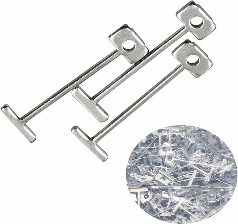 Ccykxa Tiler Cross 200 Stück 1,5 mm Stahl-Ersatzstifte für Fliesen- und Bodennivellierungssysteme, austauschbare und wie...