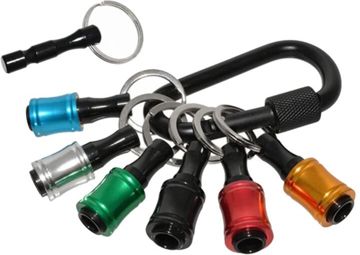 Bithalter 1/4 Zoll Sechskantschraubendreher-Bits Verlängerungsstange Schlüsselanhänger Schraubenadapter Bohrer mit männl...