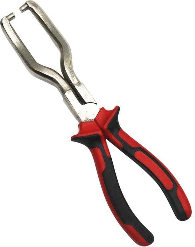 Kraftstoffleitungszange, Filtermessschieber aus Stahl, komfortabler Gummigriff, Werkzeug zum Entfernen des Kraftstofffil...