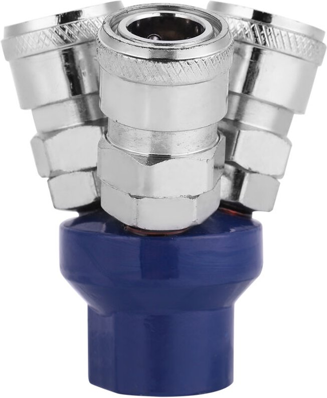 3-Wege-Schnellkupplung (1/4" BSPT) für pneumatischen 12-mm-Druckluftschlauch