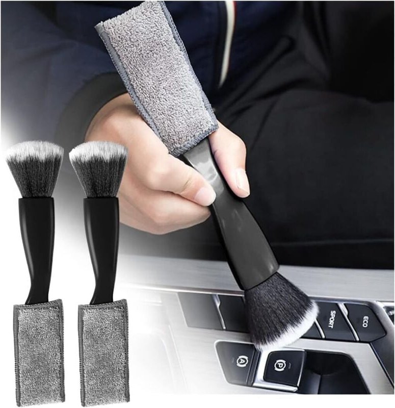 2-teilige Reinigungsbürste für die Lüftungsschlitze im Auto, kratzfeste Detaillierungsbürste für Autos, multifunktionale...