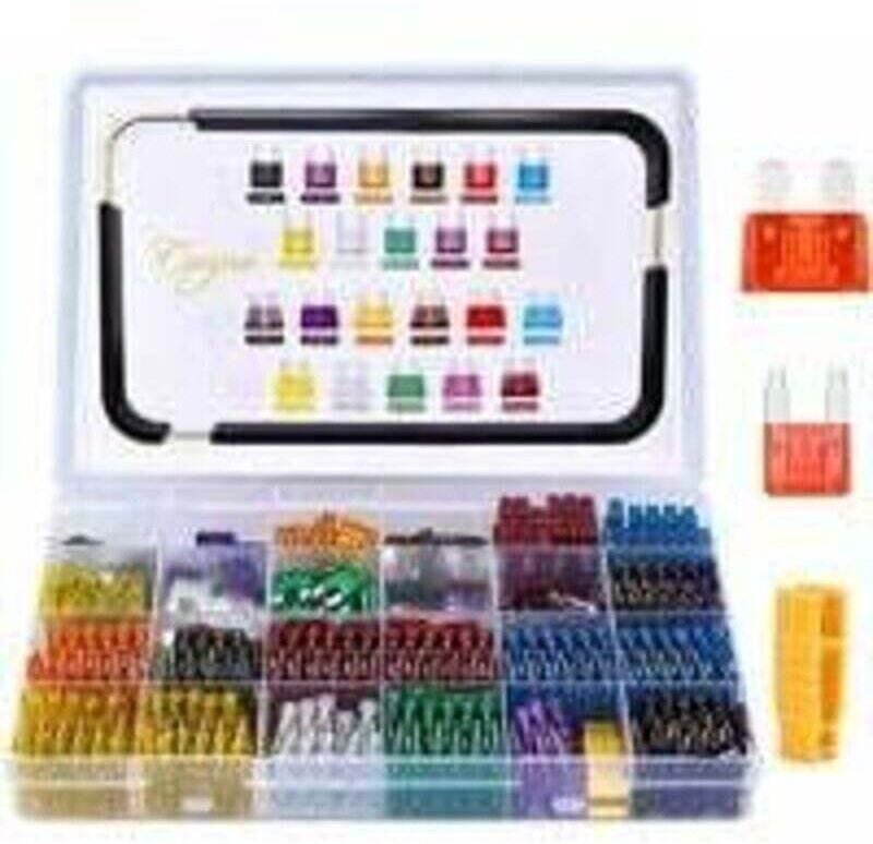 150 Mini-Autosicherungen + 150 mittlere Autosicherungen – 11 Kfz-Sicherungsspezifikationen: 2A, 3A, 5A, 7,5A, 10A, 15A, ...