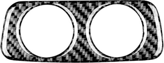 Tlily - Echte Kohlefaser für Kia Stinger 2018–2023, Auto-Ladeanschluss hinten, USB-Lochabdeckung, Zieraufkleber, Innenzu...