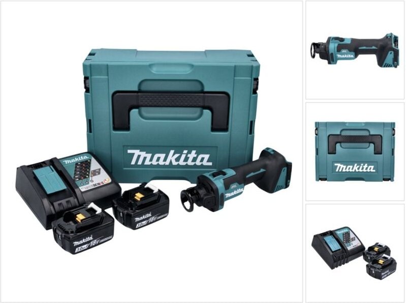 Dco 181 rfj Akku Rotationsschneider 18 v 32000 U/min Brushless + 2x Akku 3.0 Ah + Ladegerät + Makpac - Makita