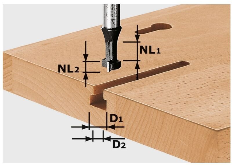 T-Nutfräser hw S8 D10,5/NL13 – 491035 - Festool