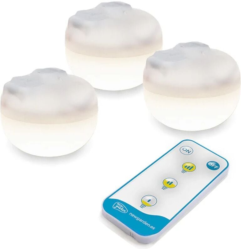 Licht-erlebnisse - Akku Leuchtmittel led 3er Set tragbar mit Haken Magnet ø 6,5 cm 2700 k dimmbar Fernbedienung usb IP54...