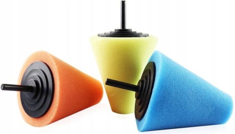 Set Mit 3 Schwammpads Und Konischen Polierkegeln Zum Polieren Von Metallrädern