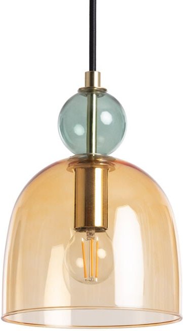 Pendelleuchte aus Metall und Glas Mono-Baudelaire Bernstein