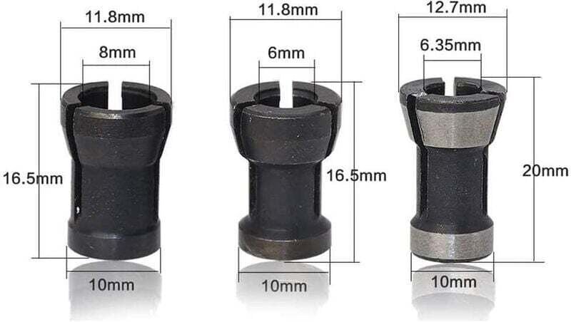 6-teilige Betterlife HSS-Spannfutterköpfe, Konverteradapterkopf für Bohrmaschinen, Graviermaschinen, für Spannzangenhalt...