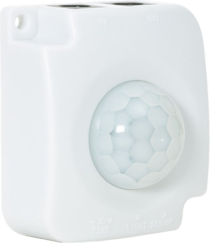 Ledkia - Bewegungssensor pir 120º für LED-Streifen 12/24V dc Jackanschluss Weiß