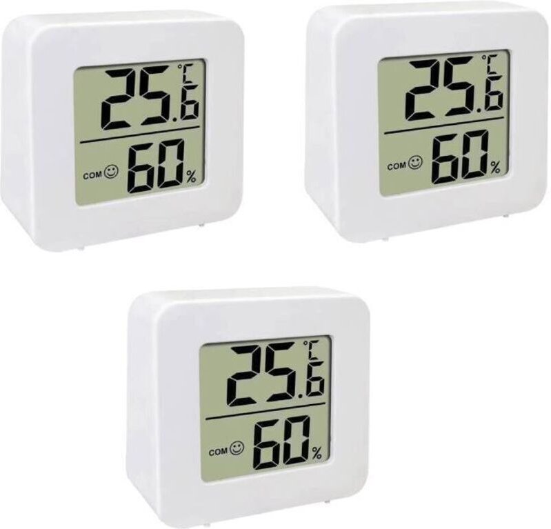 Digitales Thermometer, LCD-Hygrometer, übersichtliches Display, kompaktes ABS-Gehäuse, geeignet für die Innenraumüberwac...