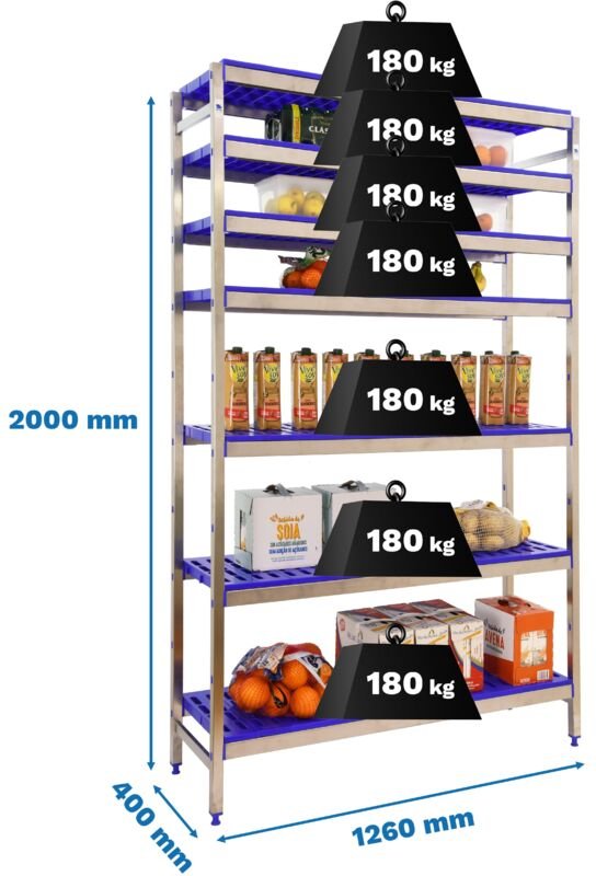 Simonrack Simoninox INITIAL Metallshelf in Blau