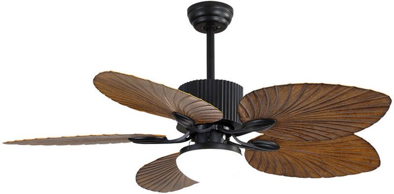 Ventilator dc 24w colla schwarz 5 Flügel braun 6 velocid.2950lm c - remote timer 132 d