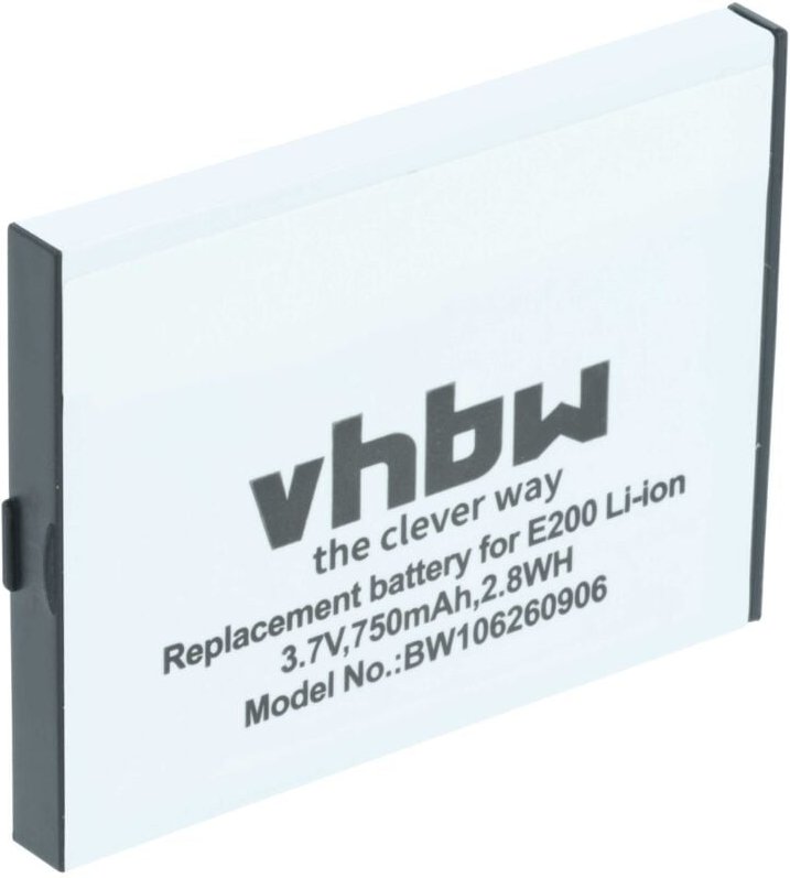Vhbw - Akku kompatibel mit Sandisk Sansa E200, E250, E260, E270, E280 MP3-Player Musik Player (750mAh, 3,7V, Li-Ion)