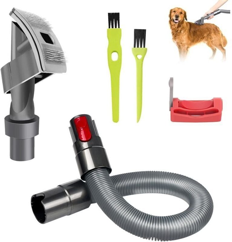 ZVD-Dog Staubsaugerbürste für Dyson V15 V12 V11 V10 V8 V7, Fellpflegebürste mit Verlängerungsschlauch, Adapter, Abzugssp...