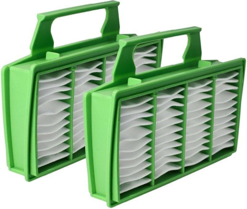 2x Mikro-Hygienefilter kompatibel mit Sebo Airbelt K1, k Series Staubsauger - Luftfilter, Grün, Rechteckig - Vhbw