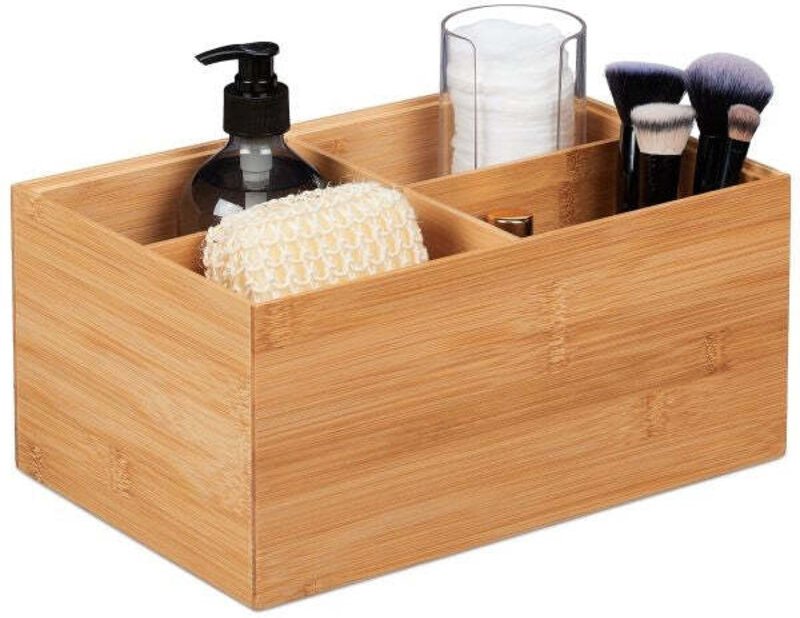 Bamboo storage box 4 compartments