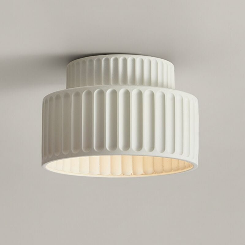 Modern Deckenleuchte Rund Deckenlampe Lampenschirm Weiß E27 Ø23CM für Esszimmer Wohnzimmer Schlafzimmer Flur - 1Pcs