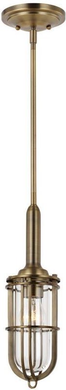 Urban Restoration Feiss 1-flammige Pendelleuchte Messing Antik dunkel IP44