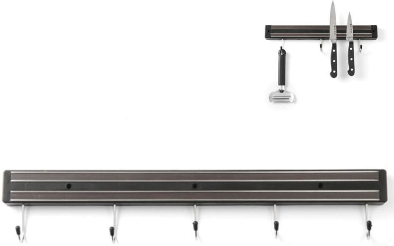 Magnetischer Messerhalter mit Haken, Länge 450 mm - Hendi 820308