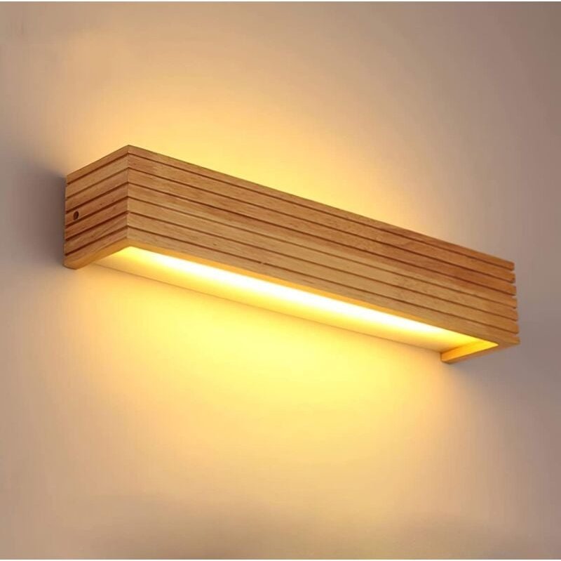 Led Wandleuchte Wandlampen Innenbeleuchtung Holz Wandlampe Warmes Licht Lampe für Schlafzimmer Wohnzimmer Büro Flur