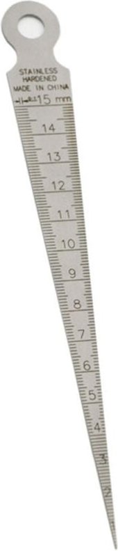 Shining House - Kegellehre, 1–15 mm, 1/32–5/8 Zoll, Edelstahl, Kegelschweißlehre, Zoll, metrisch, metrisches Fühlerloch-...
