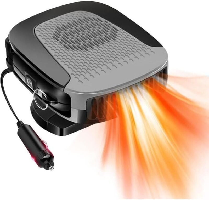 12 v Auto-Heizung, tragbarer Auto-Heizlüfter, 2-in-1 tragbare Heizung, Kühlung, Heizgebläse, Windschutzscheiben-Entfrost...