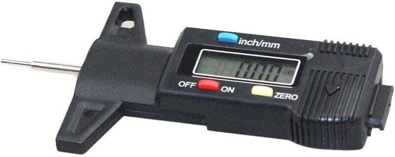 ZVD - Outil de Mesure de Profondeur de Sculpture de Pneus, Affichage Numérique 0-25 mm, Jauge de Profondeur