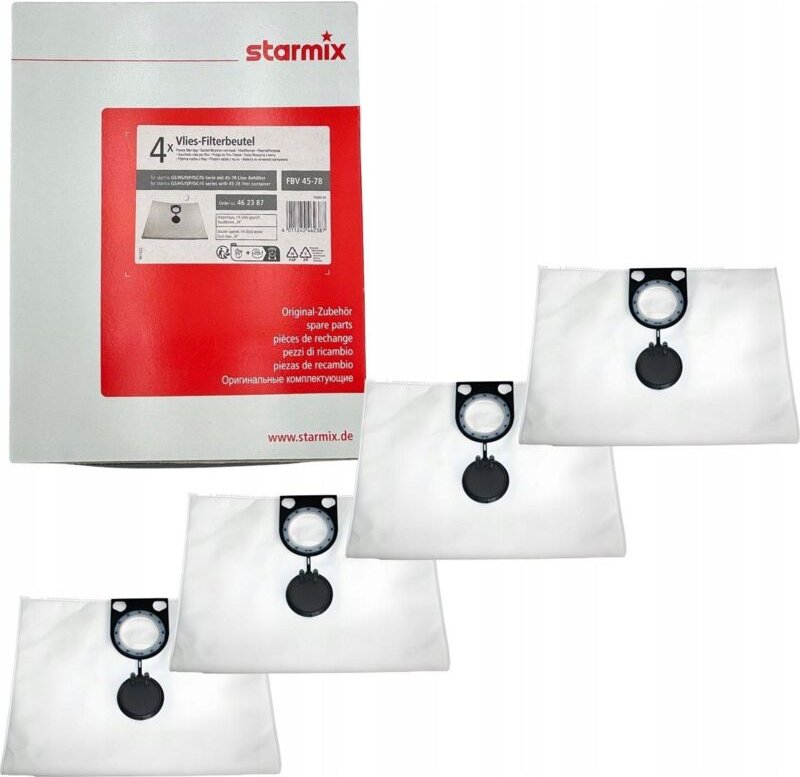 Starmix FBV 45/78 Mikrofilterstaubsaugerbeutel 4 Stück