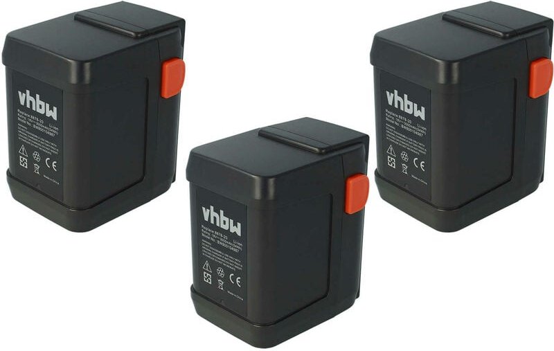 3x Akku kompatibel mit Gardena AccuCut 450 Li (8841-20), AccuCut 400 Li (8840-20) Grasschere, Strauchschere (3000mAh 18V...