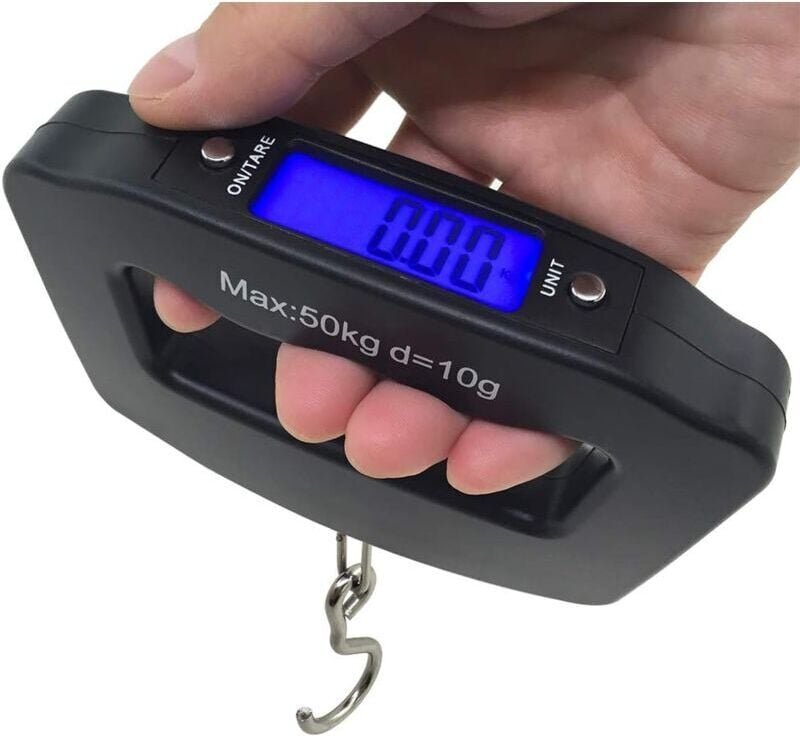 ZVD - 50 kg/10g lcd Electronique domestique numérique Portable Crochet de pesage Balance à bagages de voyage